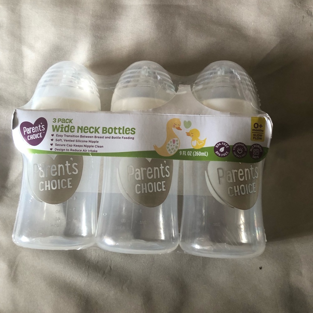 3 pack wide neck bottles